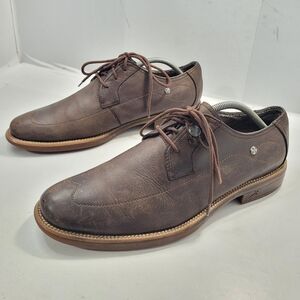 MARK NASIN LOUNGE VALLEJO BROWN LEATHER WINGTIP DRESS SHOES MEN'S 9.5 [71965]